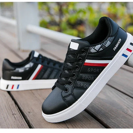 2024 Men's Casual Sneakers New Fashion Lace-up White Shoes Student Comfort Sports Plus Size Vulcanized Shoes Zapatillas De Hombre