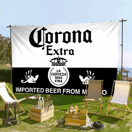 C-Corona E-Extra Beer Anime Chart Creative Pattern Hanging Flag Polyester Printed Banner Hand Pulled Flag