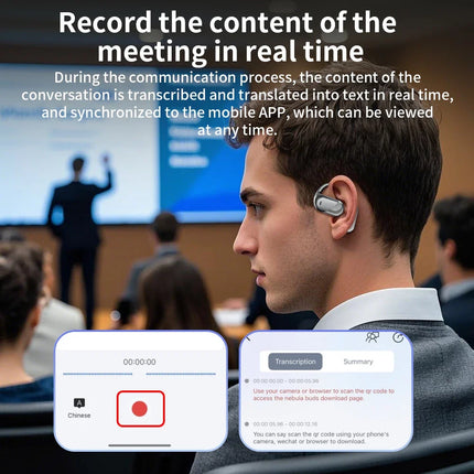 3-in-1 AI Translator Earbuds 144 Languages Noise Cancelling Bluetooth 5.4 Headset Instant Translator Smart Voice Real Time