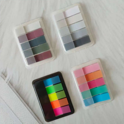 100-400 Sheets Transparent Colorful Index Tabs & Sticky Notes, Creative Self-Adhesive Memo Pads for Office School Stationery