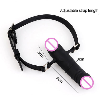 Full Silicone Double Ended Penis Gags,Breathable Gag,Mouth Plug,BDSM Gear for Submissive,Dual Dick Mouth Penetration Gags