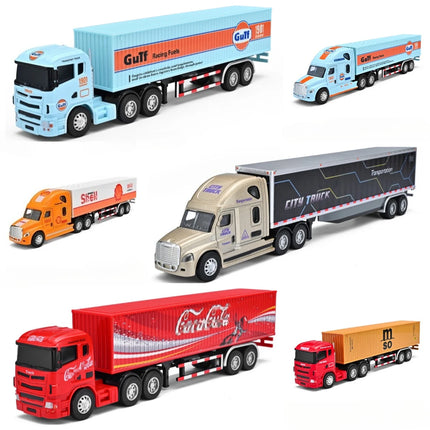 Alloy Car Model Container Transport Truck Engineering Trailer Toy Car Gift Display Collection