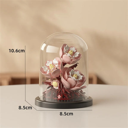 KNEW BUILT Eternal Rose Micro Mini Building Block Flower Toy-Ever-Blooming without Wither,Ideal Valentine's Day Gift for Girls