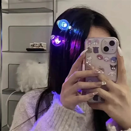 1Pcs New Funny Luminous Hairpin Lighted Bulb Shape Hair Clips for Women Strange Creative Party Hairpins Girls Hair Accessories
