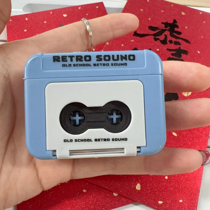 Retro Mini Recorder Player Keyring New Style Funny Record Players Keychain Suprise Gift Supplies Car Keychain