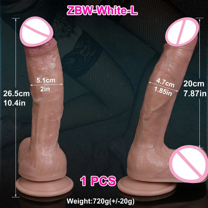 Yellow White Black Realistic Thick Huge Dildo Soft Anal Plug Masturbators Penis Adults Sex Toy for Women Suction Cup Big Dick