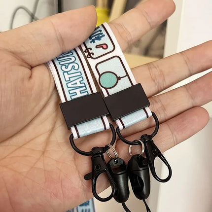 New Hatsune Miku film and television peripheral two-dimensional lanyard mobile phone key anti-lost wrist lanyard gift wholesale