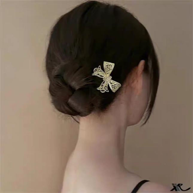 New Metal U-shaped Hollow Butterfly Hairpin for Women Hair Sticks Forks Gold/Silver Color Alloy Headpieces for Women Girls Gifts