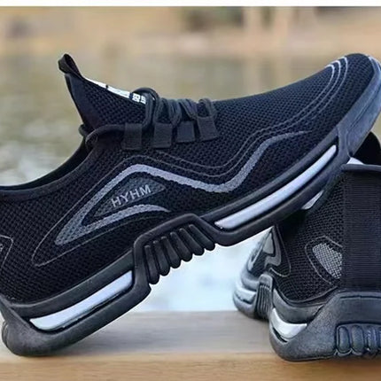 Leisure running shoes new summer Men's trendy breathable sneakers soft sole mesh shoes resistant versatile men sports shoes