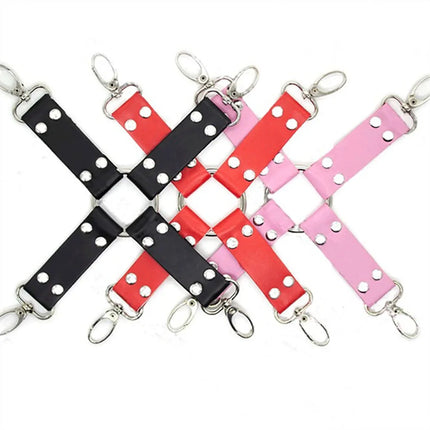 BDSM Cross buckle Tied shackles sex toys leather sex products Handcuffs o-ring steel handcuffs for sex adult sex games
