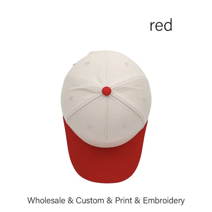 SLECKTON Custom Logo Baseball Caps for Men and Women Logo Embroidery Print Fashion Splicing Cotton Hat Adult Sun Hat Wholesale
