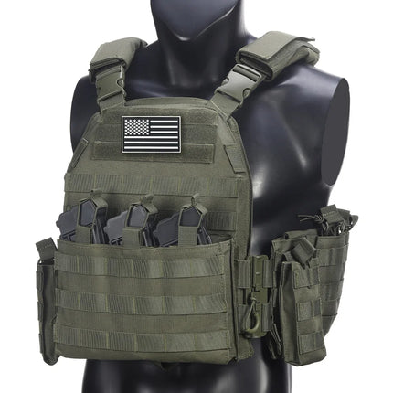 Quick Release Hunting Vest - Triple Mag Pouch Multiple Bags