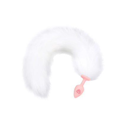 Silicone Fox Tail Anal Plug for Couples Cat Claw Print Role Play Tail Masturbation Sex Toys Adult Women Flirting Games Butt Plug