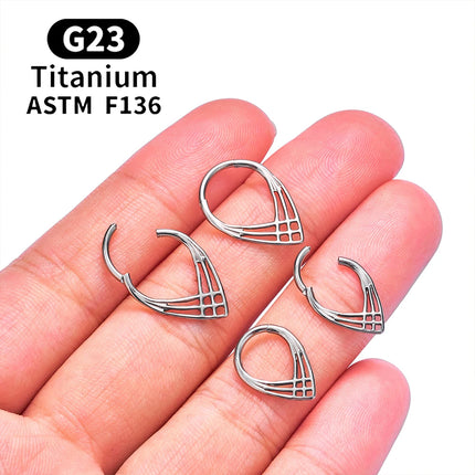 ASTM F136 G23 TItanium Piercing Septum Heart Nose Rings 16G Hinged Clicker Tragus Cartilage Helix Earrings Punk Body Jewelry