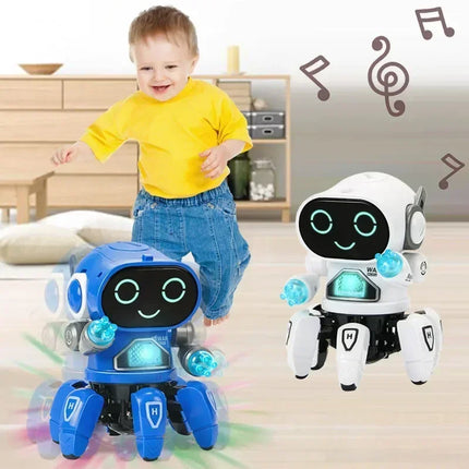Kids Music Educational Toy Glow Electric Pet Cute LED Light Musical Dancing Robot Baby Learn To Climb Toy Children Birthday Gift
