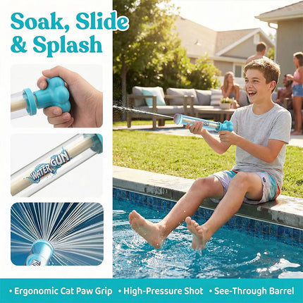 1/2PCS Spray Toy Pull-Back Water Gun Outdoor Splash Games for Pool Lawn Activities Summer Interactive Beach Gift