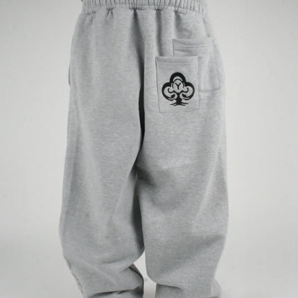 Poker embroidered double waist pants loose Y2K jogging pants punk street clothes bulk men and women sports pants