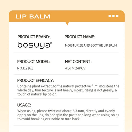 24Pcs Fruit Series Lip Balm Set Honey Grape Avocado Moisturizing Repair Anti-Cracked Non-sticky Lip Balm for Lips Skin Care