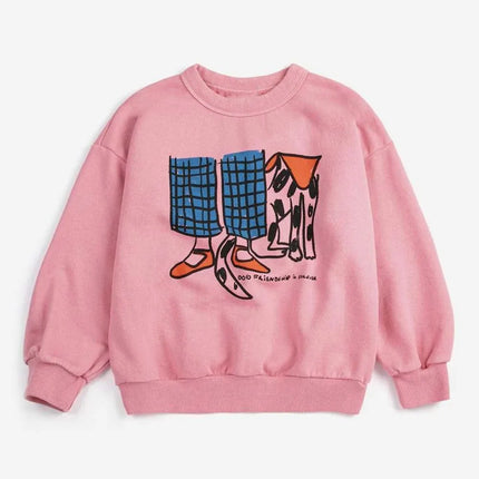 Kids Sweatshirt Brand 2026 New Spring Boys Clothes Baby Girls Cartoon Cute Print Sweater Hoodie Children Cotton Outwear Tops