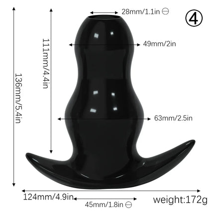 5 Sizes Hollow Anal Plug/Dilator/Dildo Soft Speculum Prostate Massager Butt Plug Set Intimate/Enema Sex Toys For Women Men Gay