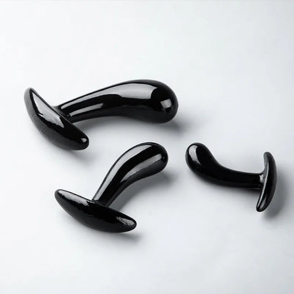 Unisex TPE Thumb Anal Butt Plug 3-Piece Set Prostate Massage Insert G-Spot Wearable Stimulation Sex Toy for Adults Men Women