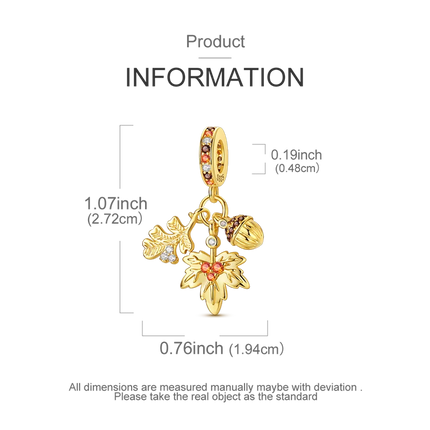 Gold Series DIY Charms Bead Original 925 Sterling Silver Inlaid Zirconium Sun Leopard Pendants Fit Bracelet Jewelry Gift Marking