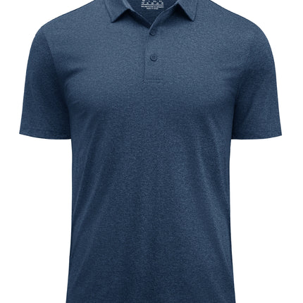 TACVASEN Men's Polo Shirts Short Sleeve Moisture Wicking Lightweight Athletic Casual Collared Golf Shirt Summer Work Polo Shirts