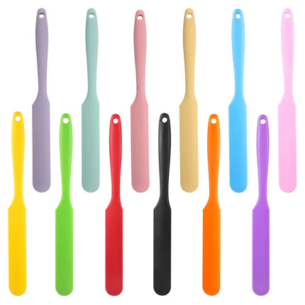 High Temperature Resistant Silicone Long Spatula Multi-color Cream Spatula Household Cake Making Small Accessories Baking Tools