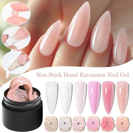 MTSSII 8ml Clear Non Stick Hand Solid Extension Nail Gel Polish Semi Permanent Soak Off UV Nail Art Varnish Manicure Design DIY