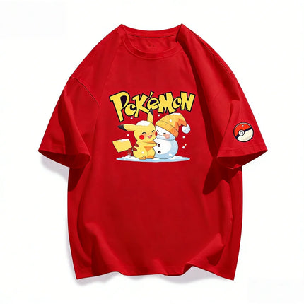 2026 Pokemon T-shirt Pure Cotton Casual T-shirt Round Neck T-shirt Short Sleeve Clothing Summer Sports Casual Short Sleeve Top