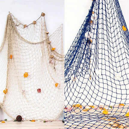 Big Fishing Nets For Theme Restaurant Studio Home Decoration Props Mediterranean Sea Style Wall Hangings Ornament Wall Stickers