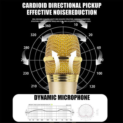 Lenovo Wireless Microphone 2.4G UHF Fixed Frequency 2 Channels Handheld Micphone For Live Party Karaoke Professional Meeting