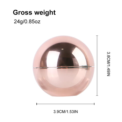 Vegan Organic Moisturizing Round Rose Golden Lip Balm Ball Natural Lip Balm Fade Lip Lines