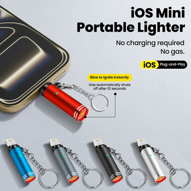Lightning Mobile Cigarette Lighter Adapter Air Blowing Cigarette Lighter Phone OTG Power Supply Portable Mini Cigarette Lighting