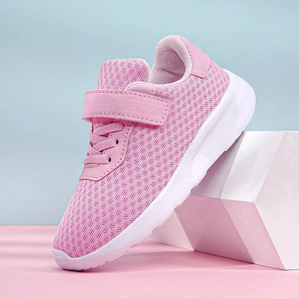 Boys' Breathable Running Shoes Lightweight Girls' Sports Shoes Seasonal Outdoor Children's Black Mesh Breathable Casual Shoes