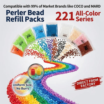 5mm Hama Beads 221 Colors 120 Color Set 1000PCS Perler Fuse Beads DIY Puzzle Pixel Art Ironing Beads Educational Toy Kids Gift