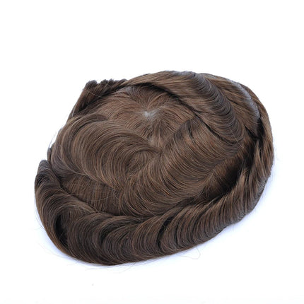 Beeos 6 inches 0.06mm Hair System Men Replacement Systems Super Thin Skin Men Toupee Protesis Capilar Hombre Pelo Humano