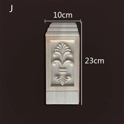 Applique for Furniture In Wood Figurines Moulding Decal Carved Wedding Decoration Maison Accessories Stair Decoration Wood Onlay