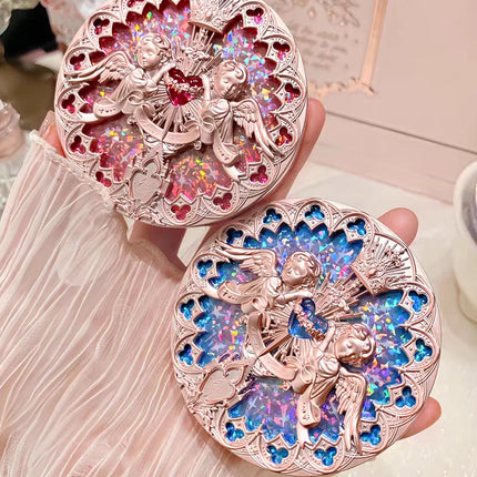 Flower Knows Little Angel Series Cosmetics 4 Color Relief Highlights Matte Shimmer Sense Delicate Contour Palette Makeup