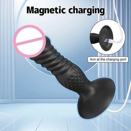 Thrusting Anal Plug Vibrator Butt Plug Male Prostate Massager Telescopic G Spot Vibrator Stimulator Sex Toys for Women Men 18+