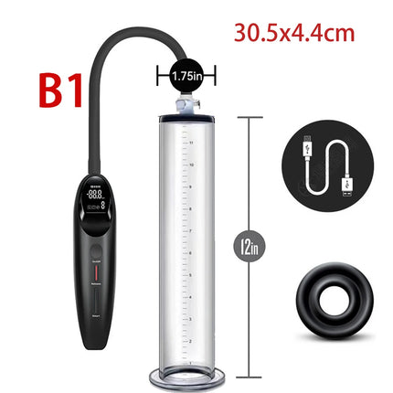 Electric Penis Pump Acrylic Airplane Cup Intelligent Pene sexy accessories for men Negative Pressure Cylinder Adult Product toys