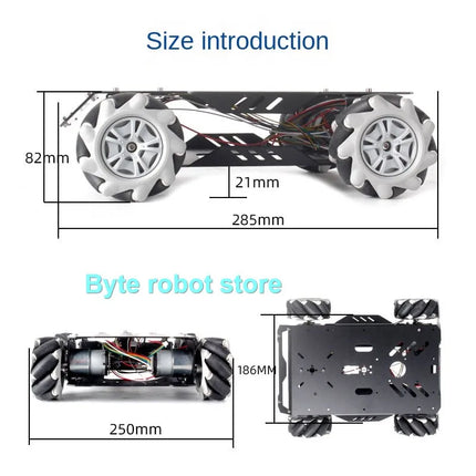V3 Mecanum Wheel 25Kg Load RC Tank with 12V Motor Robot Car Chassis for Arduino Robot DIY for UNO/ESP32 Ps2 Programmable Robot