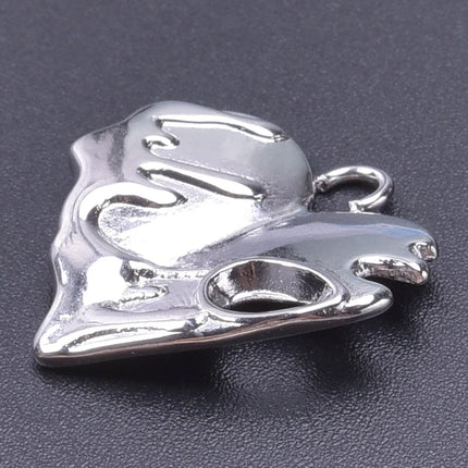 Elegant Love Breloques Stainless Steel Pendants For Jewelry Making Bulk Heart Charm Pendant 5pcs/Lot Materials To Make Bracelets