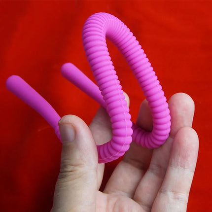 Silicone Labia Vagina Spreader,Ribbed Pussy Clit Orgasm Vaginal Lips Expander Expansion Holder,Clitoris Oral Enhancer Sex Toys