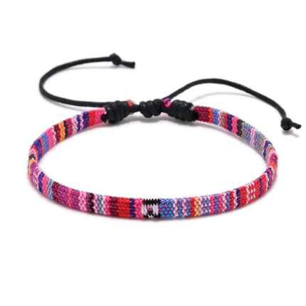 Bohemia Style Colorful Weave Rope Friendship Bracelets For Woman Men Cotton Handmade Braided Bracelet Ethnic Jewelry Gifts