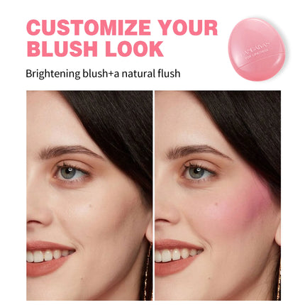 HANDAIYAN 5-Color Matte Pink Pebble Blush Waterproof & Sweat-Resistant Easy Application Dual-Use for Lips & Cheeks