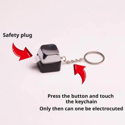 Portable Electric Trick Toy Keychain Discreet Hand Shock Prank Gadget Cool Funny Gifts for Friends