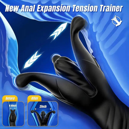 9 Mode Remote Control Prostate Massager Rechargeable Flapping Thrusting Vibrator for Men