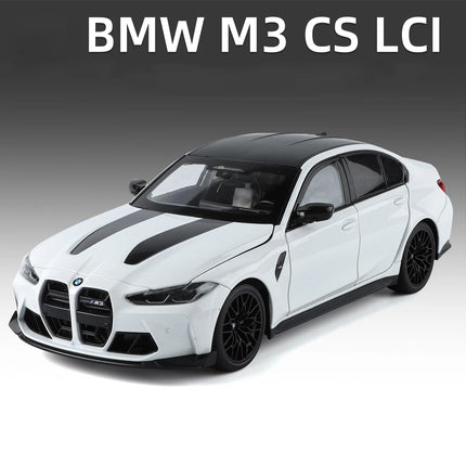 NEW 1:18 BMW M3 CS LCI G80 Mpower Supercar Alloy Car Diecast & Toy Vehicle Car Model Miniature Scale Model Car For Children Gift