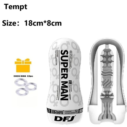 Male Masturbator  Sucking Multiple Channel Stimulation Vagina Adult Endurance Exercise Adult Supplies Vacuum Pocket Cup for Men